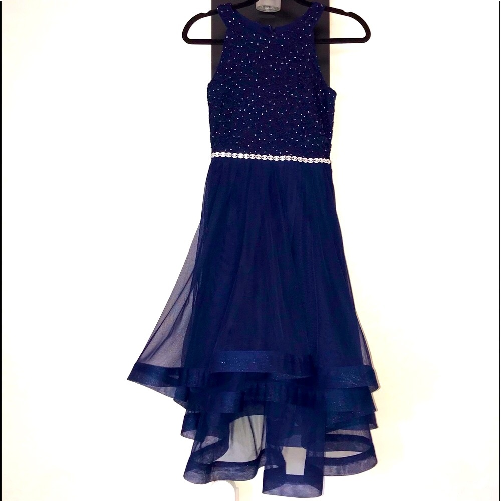 Speechless Navy Blue High-Low Formal Dress Size 16 – Wedding / Party